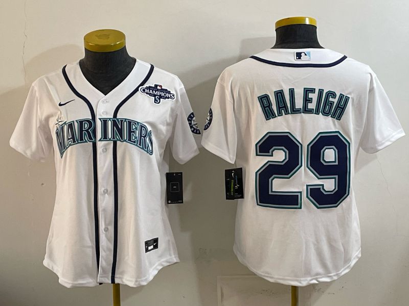 Women Seattle Mariners #29 Raleigh White Game 2026 Nike MLB Jersey style 07